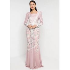 Nurita Harith Eleanor Pink Dresses With Belt
