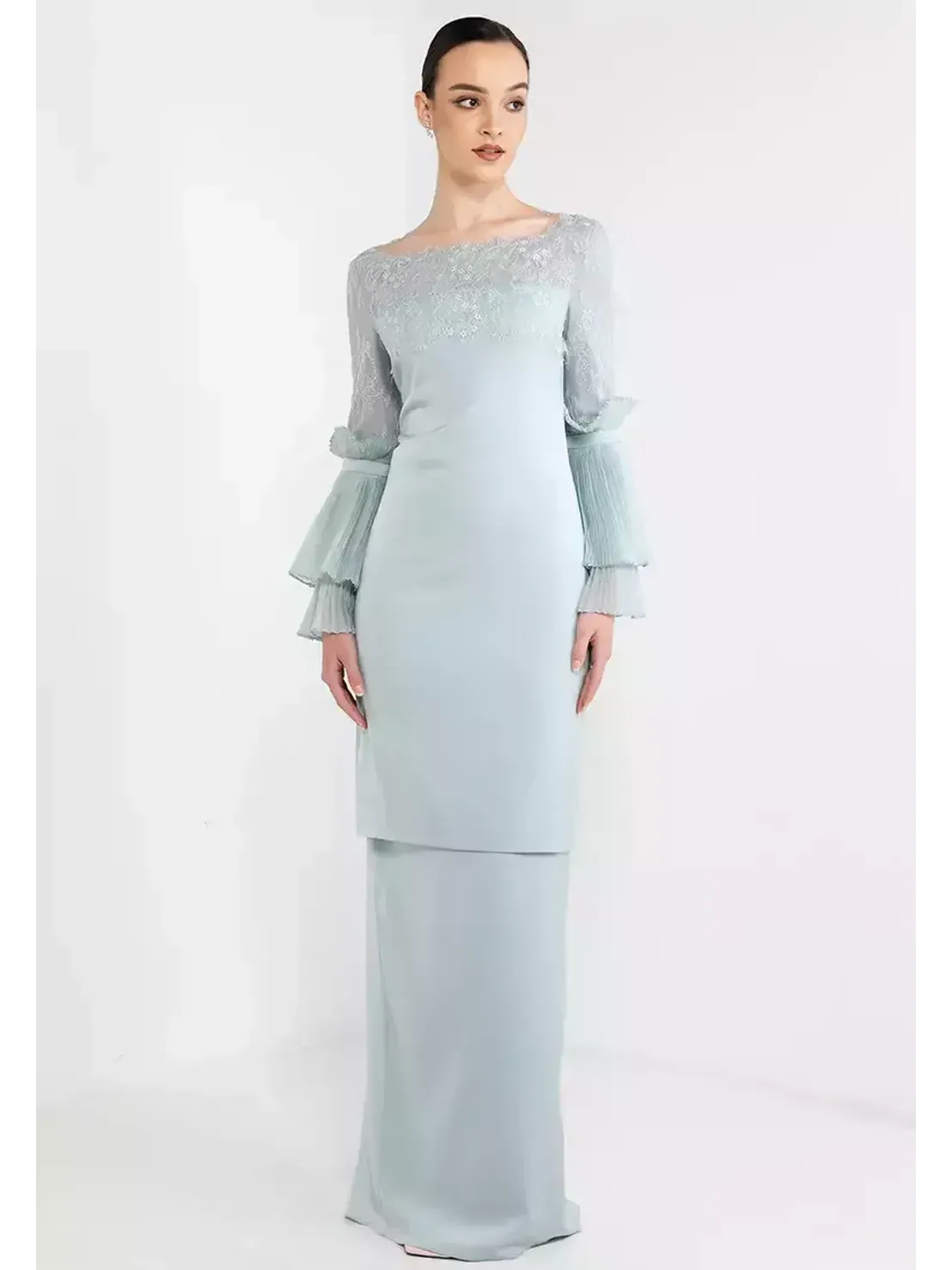 Nurita Harith Aisha Baju Kurung in Ash Blue - Blue - L | We Rent Fashion