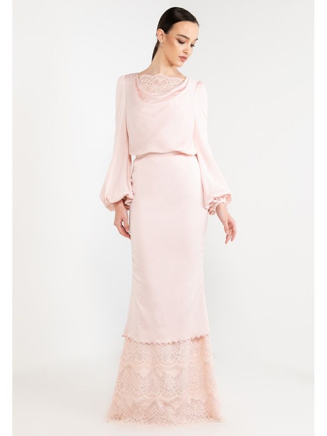 Nurita Harith Zaynab Baju Kurung Pale Pink - Rose - S - Rose - S | We ...